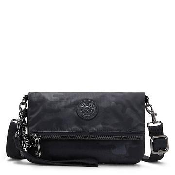 Kipling Lynne 3-in-1 Convertible Crossbody Bags Black Camo Embossed | AU 1187UZ